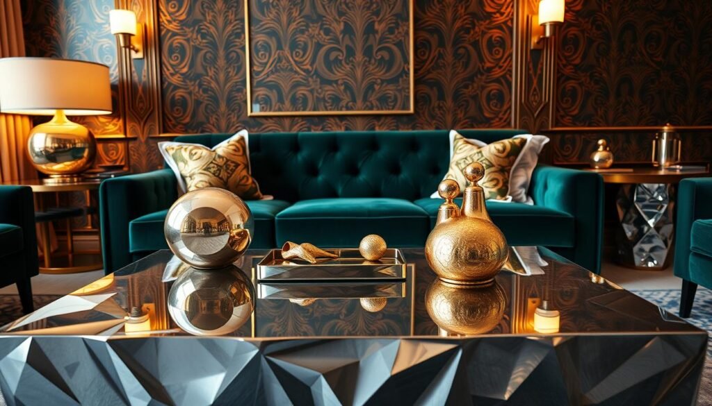 Metallic Accent Pieces in Neo Deco Design