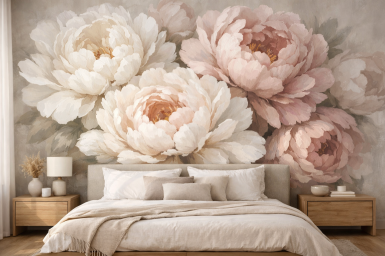 beautiful floral mural wallpaper image